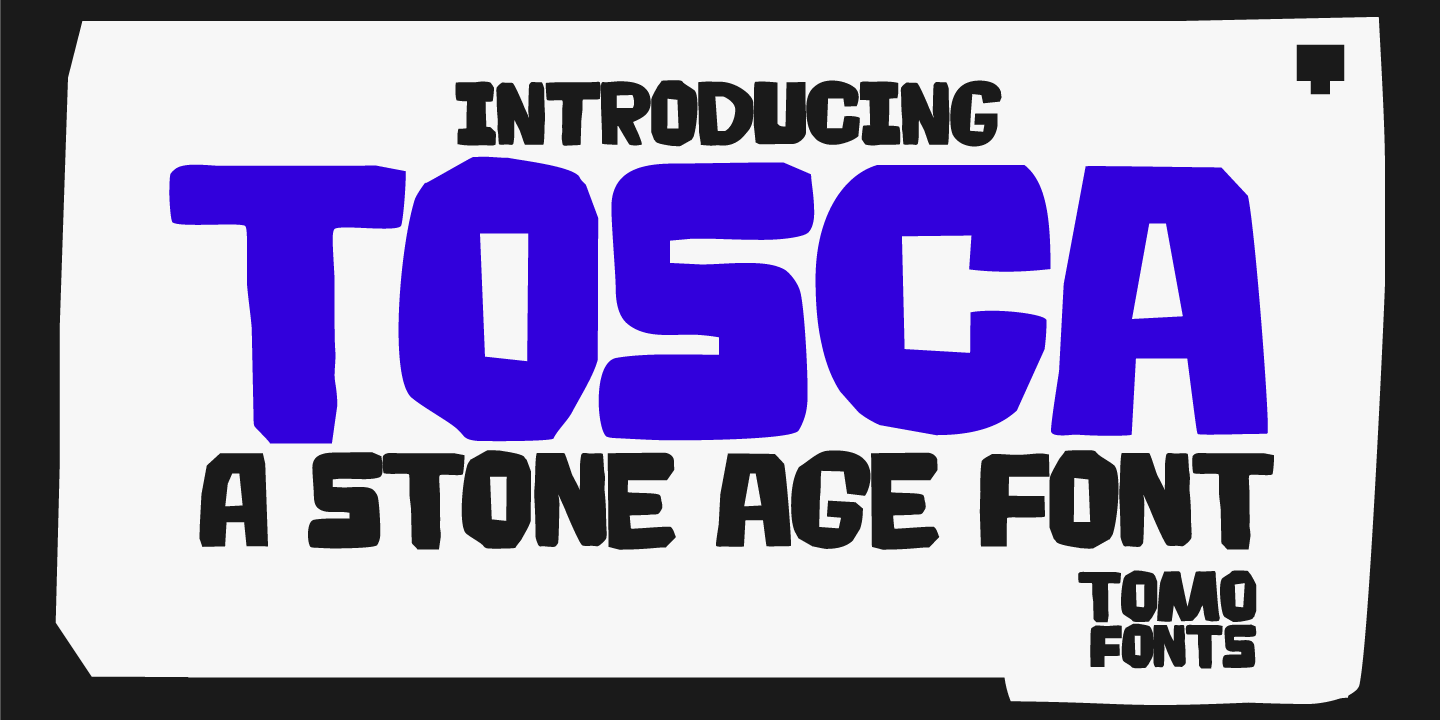 Пример шрифта TOMO Tosca